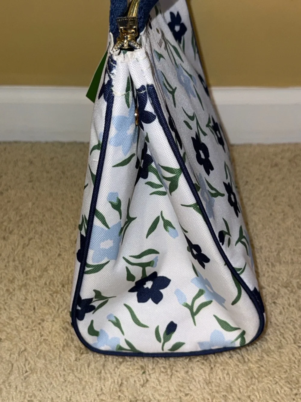 kate spade Floral Lunch Bag Tote in Navy, Light Blue & Green - Picture 6 of 12